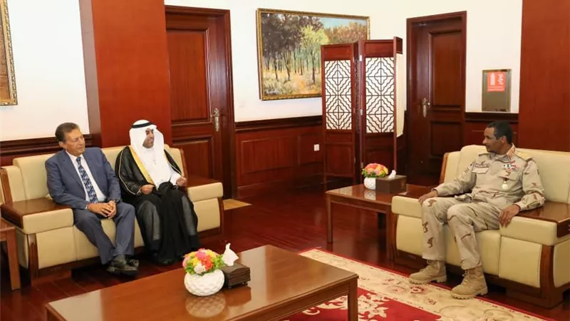 نائب رئيس المجلس العسكري الانتقالي بجمهورية السودان يلتقي برئيس البرلمان العربي  