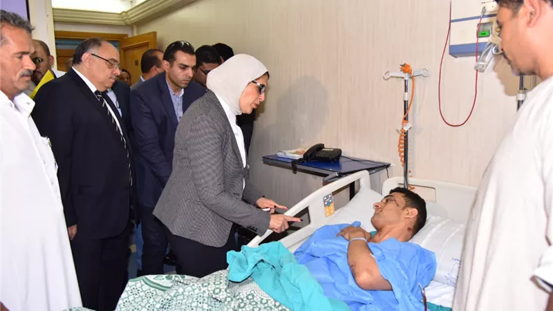 وزيرة الصحة: ٢٠ حالة وفاة بينهم ٤ مجهولين وكيس أشلاء و٤٧ مصاباً في حادث معهد الأورام (صور)