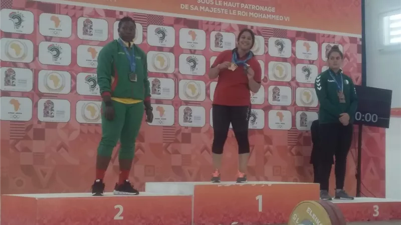 رقم افريقي جديد للرباعة حليمة عبد العظيم بدورة الالعاب الافريقية بالمغرب (صور)