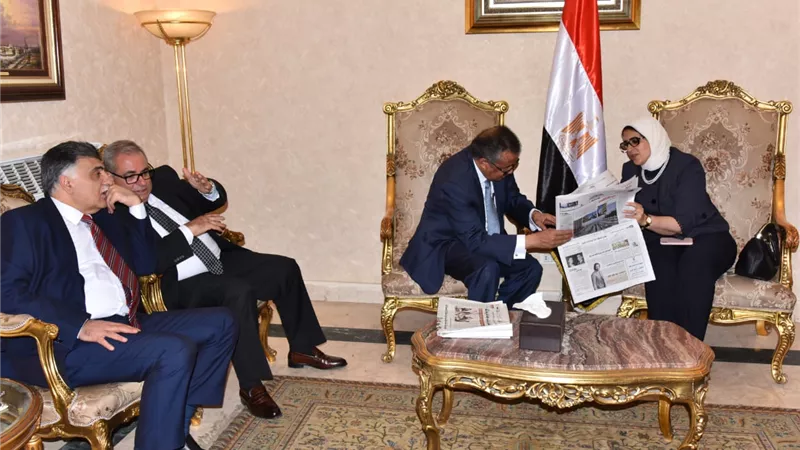بعد زيارته لمصر التي استمرت يومين..وزيرة الصحة تودع مدير عام منظمة الصحة العالمية بمطار القاهرة الدولي (صور)