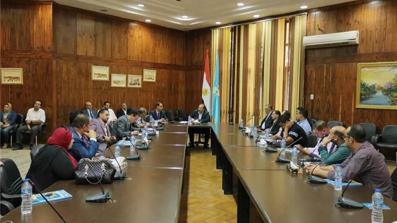 خلال المؤتمر الصحفي بالجامعة.. الدكتور مجدي سبع يؤكد ثقة المصريين في الرئيس السيسي (صور)