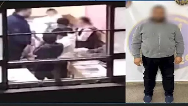 فيديو مثير.. معلم يعتدي بالضرب على طلاب داخل مدرسة بالشرقية | شاهد