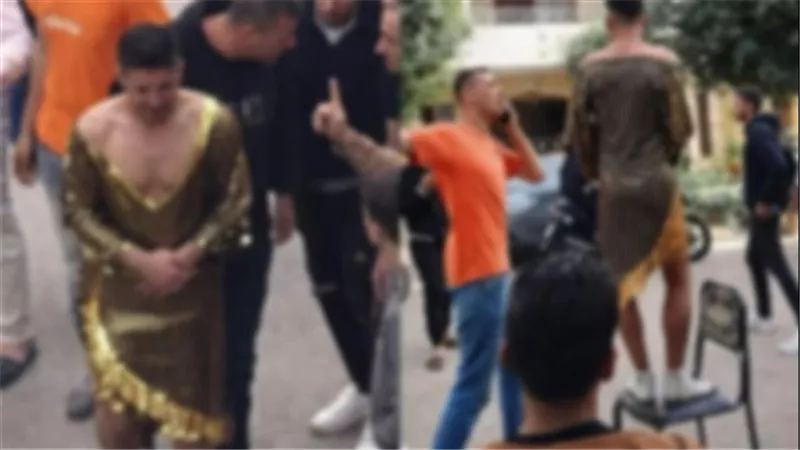 ضرب وإذلال.. شهود عيان يروون لحظة إجبار شاب على ارتداء بدلة رقص ببنها