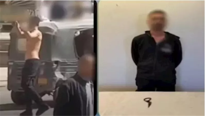 فيديو رعب بالفيوم.. سكران يروع المارة بالسلاح | شاهد