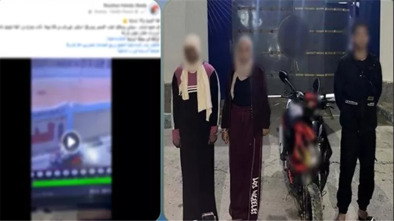 تفاصيل القبض على فتاتين بتهمة سرقة دراجة نارية بالإسماعيلية | فيديو 
