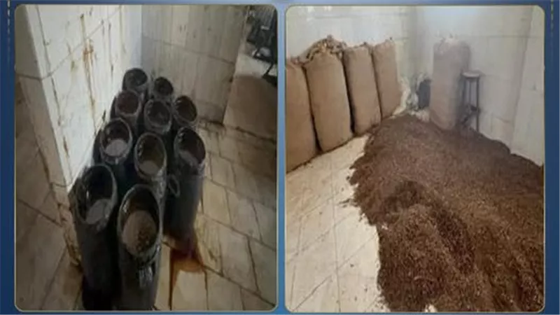 تفاصيل مداهمة مصنع لإنتاج المعسل المغشوش في المنصورة