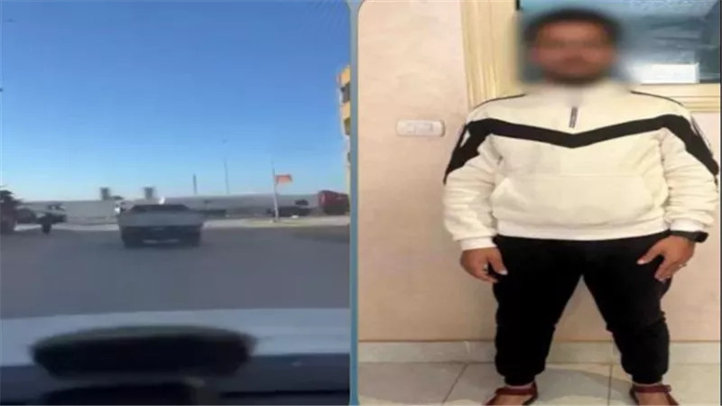 تحرش بفتاة فقفزت منها.. تفاصيل مثيرة عن مطاردة سيارة نقل بشمال سيناء | فيديو