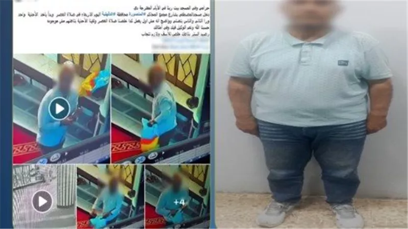 الكاميرات فضحته.. تفاصيل سرقة أحذية المصلين من داخل مسجد بالدقهلية | فيديو