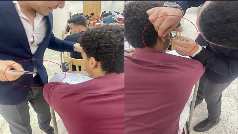 بملقاط وتطبيق ذكي.. تفاصيل ضبط طالب يغش بسماعة دقيقة في حقوق أسيوط