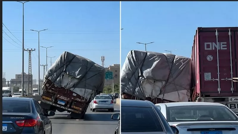 وقت الشدة بتظهر معادن الرجال.. سائق تريلا يمنع كارثة فى اللحظة الأخيرة | فيديو