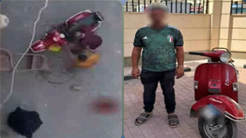صدمها بالموتوسيكل وسحلها في الشارع.. تفاصيل ضبط المتهم بالتعدي على زوجة عمه بالقاهرة | فيديو