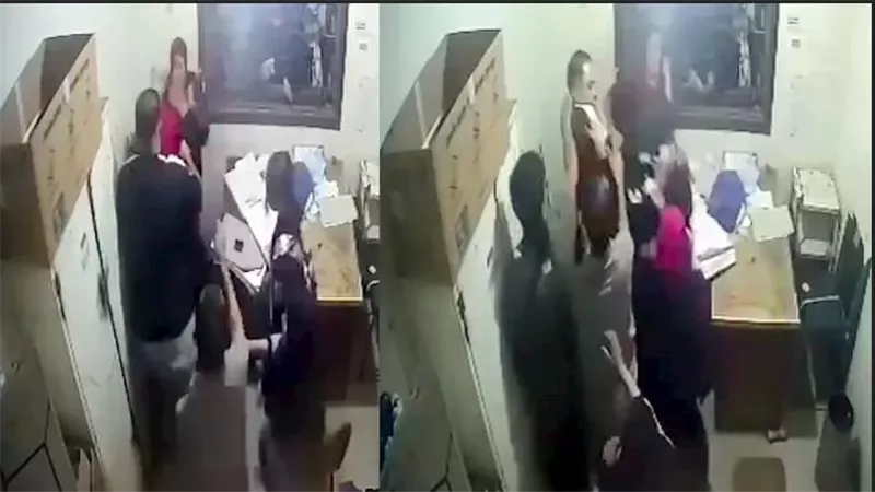 بصق وضرب بالأيدي والكراسي.. تفاصيل مشاجرة موظفة ومواطن بمستشفى الفيوم العام | فيديو