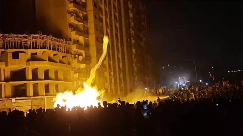 بالفيديو والصور.. اللقطات الأولى لانفجار خط غاز بحلمية الزيتون 