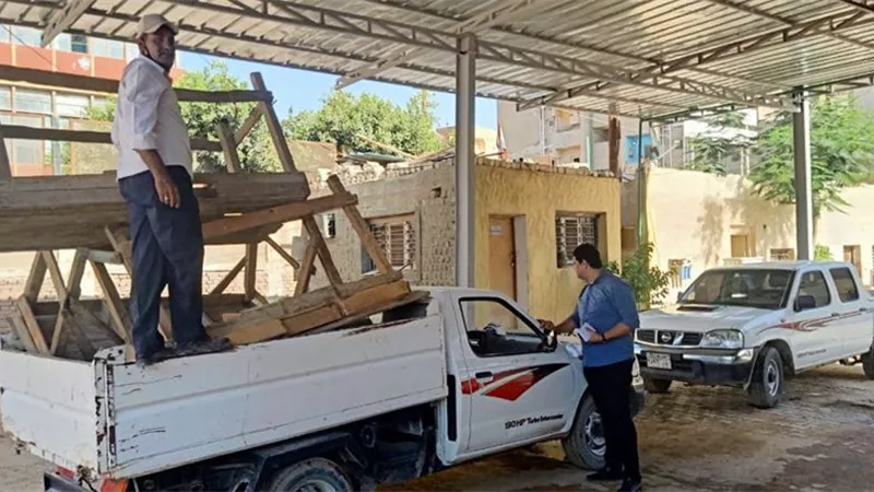 حملة لمجلس مدينة الصف لرفع الاشغالات ورفع تراكمات القمامة والأتربة وكسح مياه الصرف وغلق المحلات المخالفة
