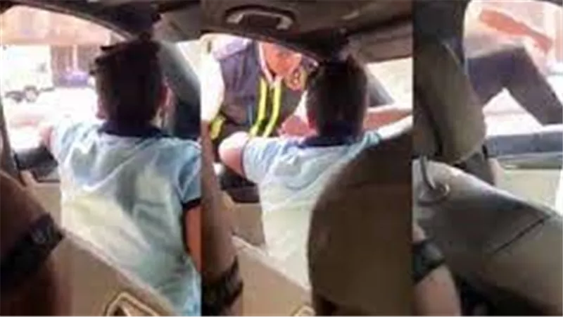 يتضمن ألفاظا بذيئة.. فيديو جديد للطفل المتهم بالتعدي على فرد شرطة