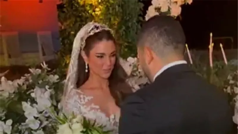 لأول مرة.. سر بكاء درة أثناء رقصها مع زوجها في حفل زفافها | فيديو 