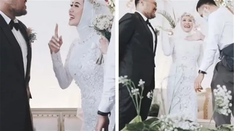 شيء لا يصدق .. عروس تضع عريسها في موقف محرج أمام المعازيم | شاهد