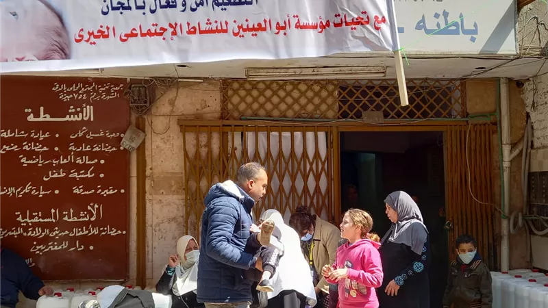 مؤسسة أبو العينين تشارك بقوة ..انطلاق الحملة القومية للتطعيم ضد مرض شلل الأطفال | صور