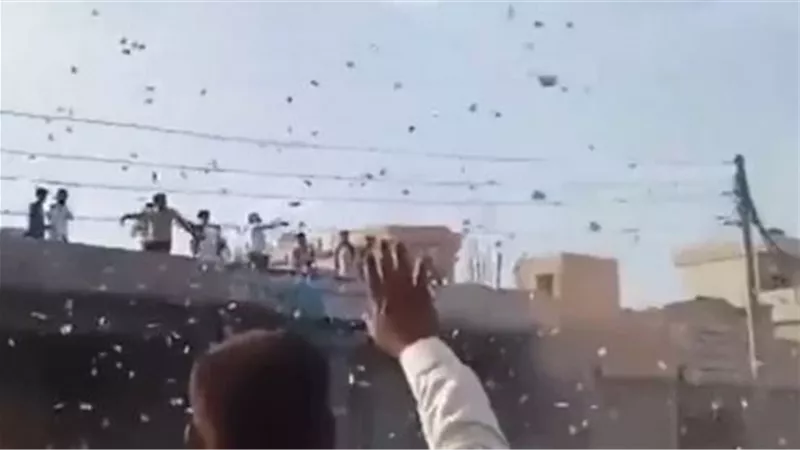 مشاهد لا تصدق..أهل عروسين يغرقون المارة بالأموال