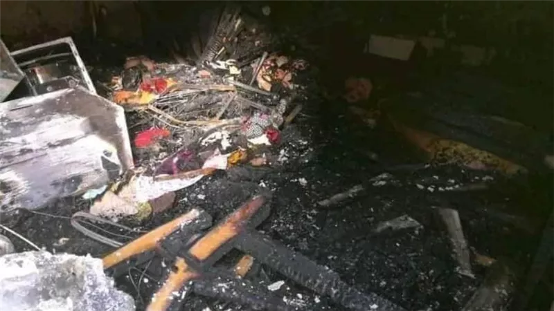 شقى العمر راح.. تفاصيل 45 دقيقة رعب انتهت بتفحم شقة عروسين قبل ليلة الزفاف| شاهد 