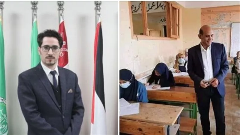 وليد سلام يهنئ الاستاذ ياسر عكاشة لتوليه منصب مدير إدارة الصف التعليمية