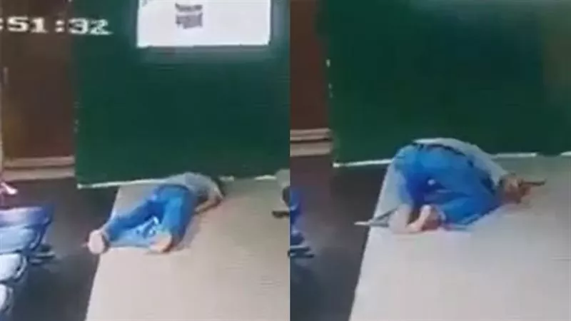 كاميرات المراقبة وثقتها..لحظة وفاة شاب أثناء الصلاة في الإسكندرية | فيديو