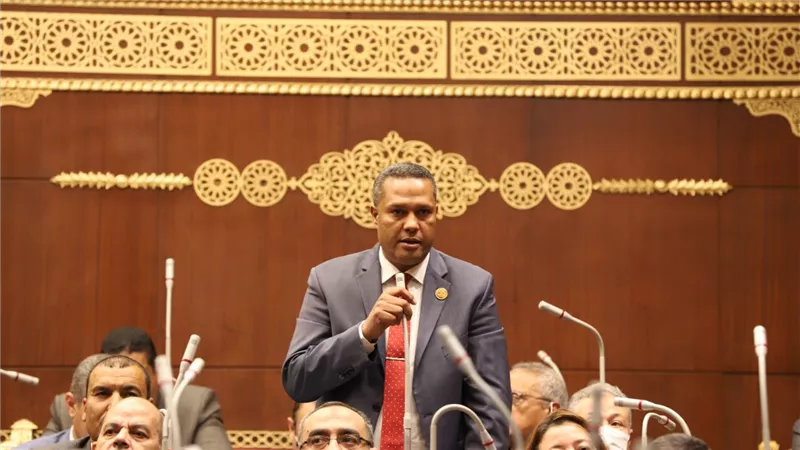 النائب محمد حمزه امام الجلسة العامة لمجلس الشيوخ: نحتفل بأسترداد الأرض وتطهيرها من الارهابيين وتنميتها