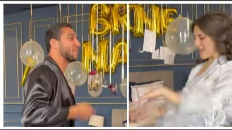 بالروب في غرفة النوم..هجوم على رامي ربيعة بسبب رقصه مع زوجته قبل حفل الزفاف | فيديو