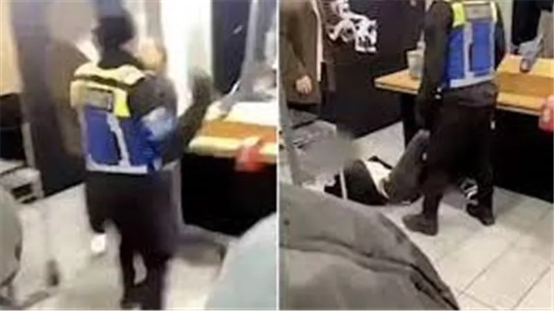 انتهت بالسحل.. حارس مطعم شهير يعتدى على سيدة بطريقة وحشية | فيديو 