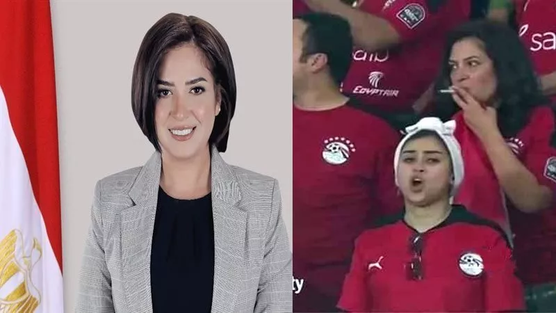  أول تعليق من النائبة أميرة العادلي على صورتها المثيرة للجدل أثناء تشجيع المنتخب في الكاميرون