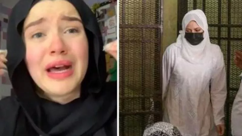 هذا ما قررته المحكمة..حنين حسام تنهار بالبكاء داخل قفص الاتهام أثناء مرافعة الدفاع 