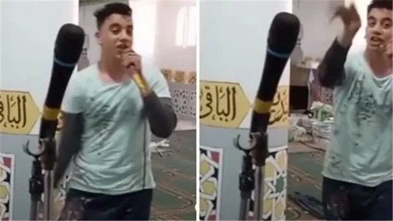 مطالبات للأزهر بالتدخل.. فيديو صادم لشاب يرقص على أغاني شعبي داخل المسجد | شاهد