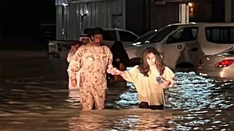 مشاهد مأساوية..سيول غير مسبوقة في الإمارات وصفارات الإنذار تدوي بالفجيرة | شاهد