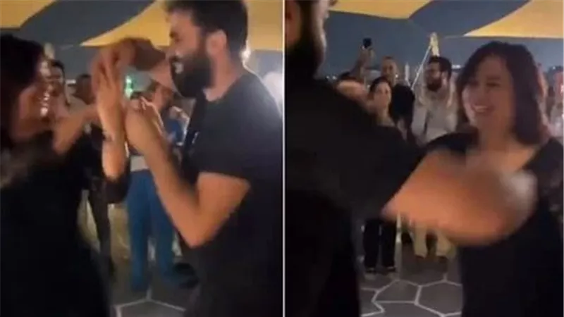 بعد فيديو شيرين عبدالوهاب..وصلة رقص لـ إلهام شاهين مع نفس الشاب | شاهد