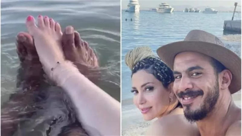 بالشورت والمايوه.. شاهد الصور المحذوفة لـ نسرين طافش مع زوجها 