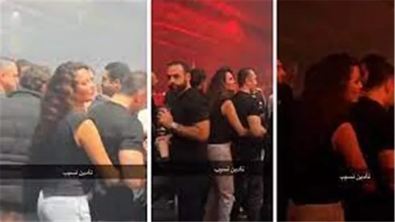 عيب عليكم أنا مطلقة حرة.. القصة الكاملة لأزمة فيديو رقص نادين نجيم واحتضانها لشخص داخل ملهى ليلي | شاهد
