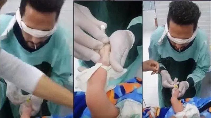  فيديو صادم.. ممرض معصوب العينين يركب كانيولا لرضيع وتحرك عاجل من الصحة | شاهد