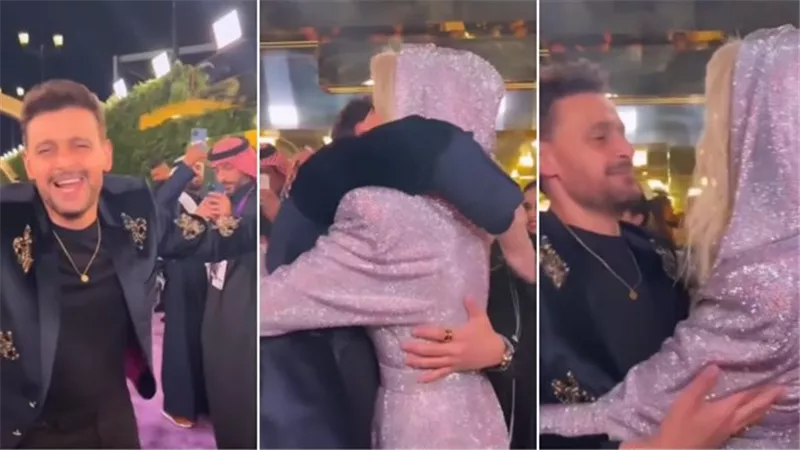 بالأحضان.. رامز جلال يثير ذعر مايا دياب فى السعودية | فيديو