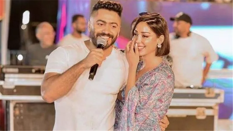عشرة 12 عاما..أول تعليق من تامر حسني بعد انفصاله عن بسمة بوسيل