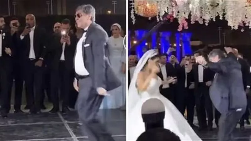 شاهد.. أب مصري يرقص بجنون واحترافية في زفاف ابنته | فيديو