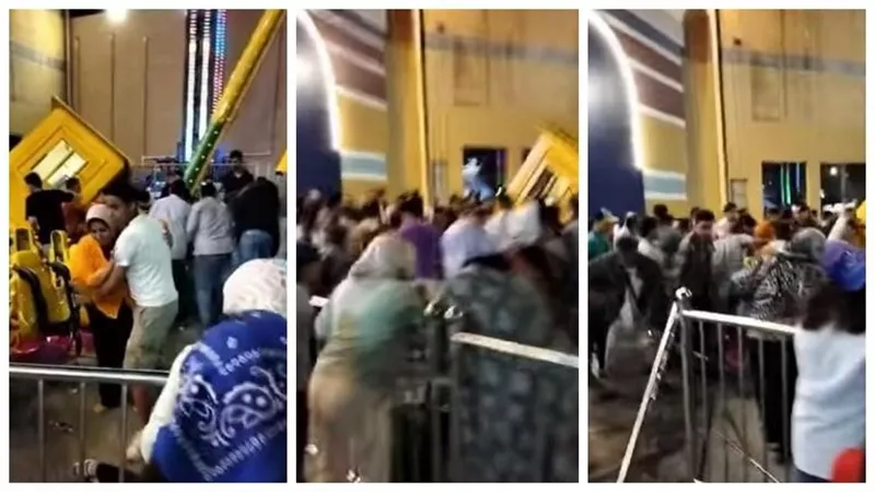 دماء داخل مول شهير.. اللقطات الأولى لسقوط لعبة ملاهي في الإسكندرية | فيديو