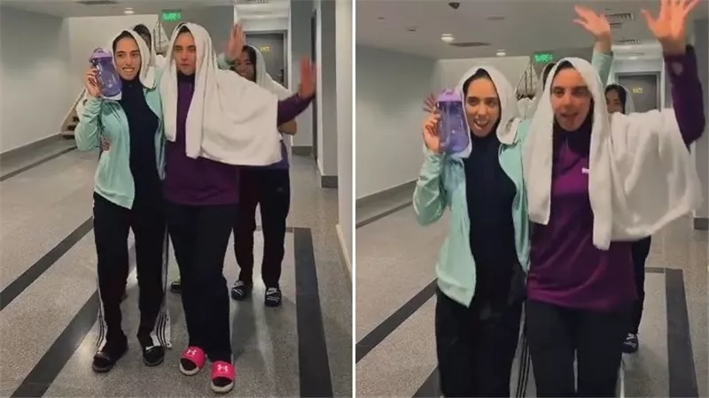 سطلانة.. سيدات طائرة الأهلي يقلدن احتفال طاهر محمد بعد نهائي أبطال أفريقيا | فيديو