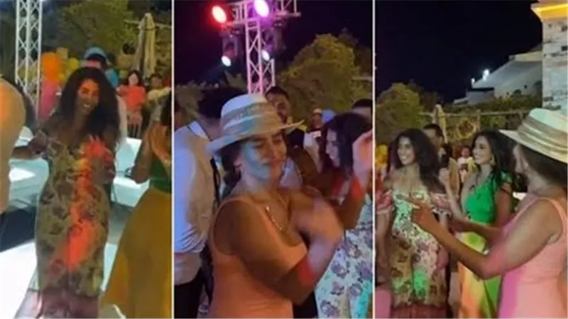 على أنغام الليثي..وصلة رقص لـ آيتن عامر وأسماء إبراهيم فى الساحل الشمالي | فيديو