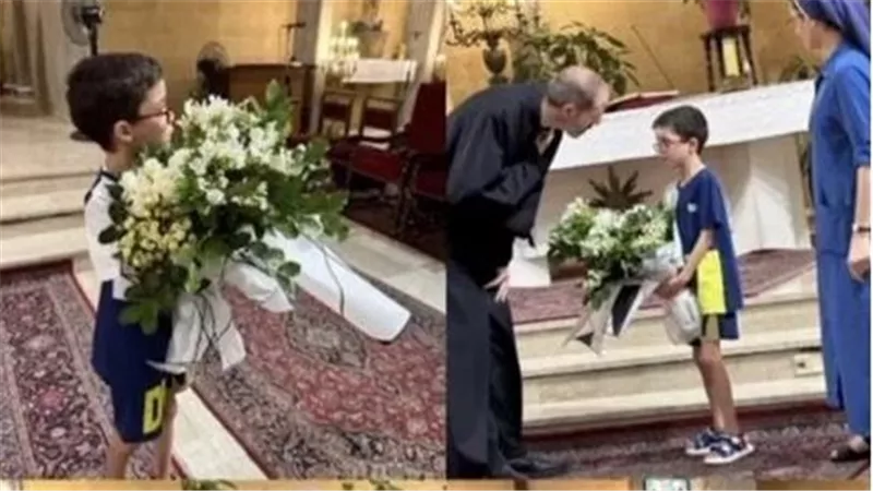 لحظات مؤثرة.. نجل جورج الراسي يحيي ذكرى وفاته الأولى بالورود
