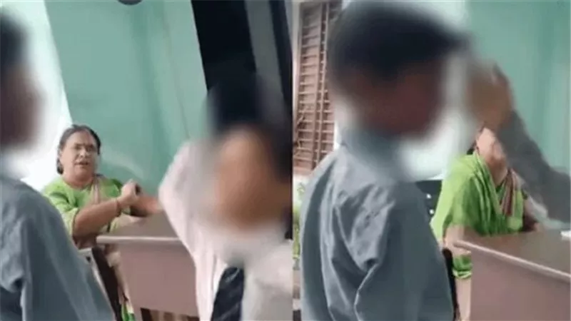 مشهد المعلمة والطالب..طفل مسلم يثير أزمة عالمية فما قصته ؟ | شاهد