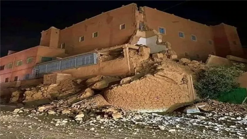 مشهد مرعب.. كاميرا مراقبة توثق اللحظات الأولى لزلزال المغرب المدمر | فيديو