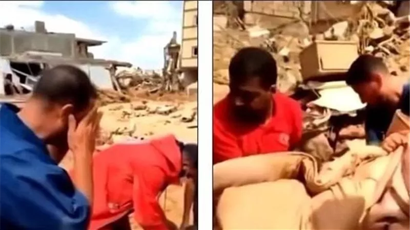فيديو يبكي القلوب.. أب ليبي يشهد انتشال ابنه بعد العاصفة دانيال بدرنة | شاهد