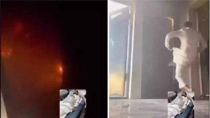 يشعل مواقع التواصل.. مقطع فيديو لشاب سعودي ينقذ عائلة كاملة من الاحتراق | شاهد
