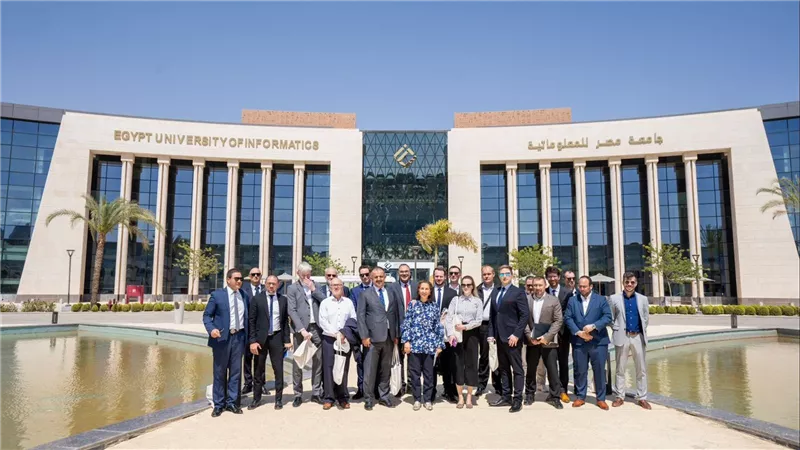 جامعة مصر للمعلوماتية تستقبل وفود من أسترازينيكا العالمية وقادة الأوساط الأكاديمية والصناعية بالمجر
