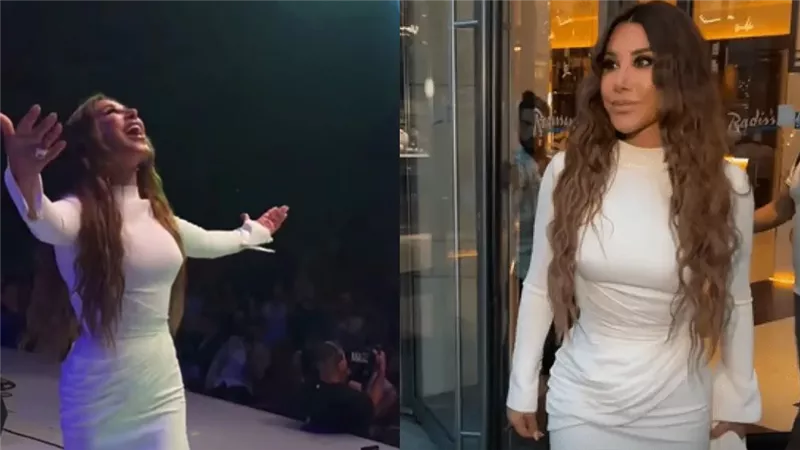 على المسرح بحفلها في رومانيا.. تفاصيل إعلان نجوى كرم زواجها رسميًا | فيديو
